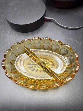 Anchor Hocking Oval Divided Dish